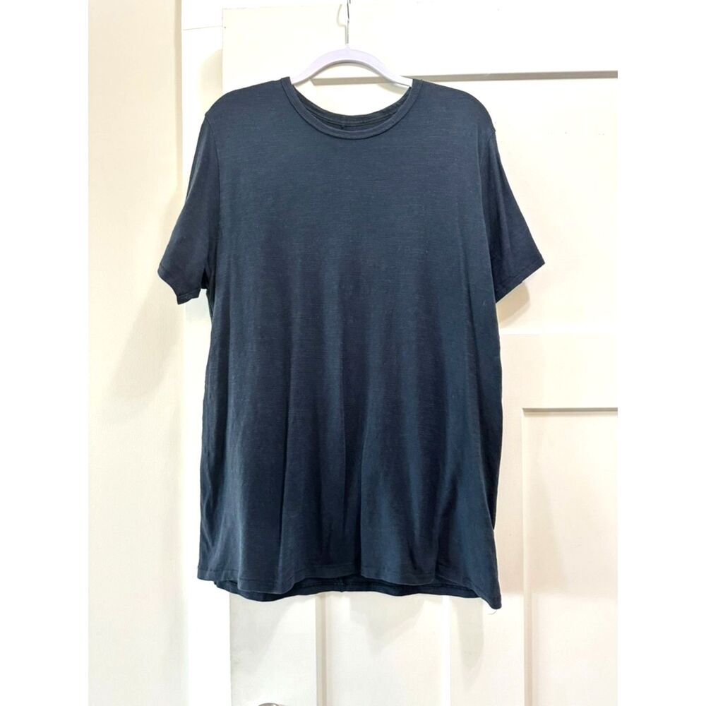 rag & bone Men's Classic Flame Slub Cotton T-Shirt Size Large Navy